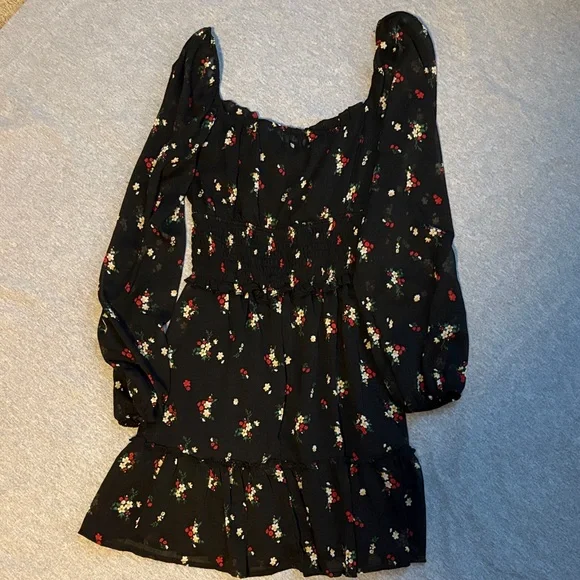 Trixxi Black Floral Mini Dress - Picture 2 of 4